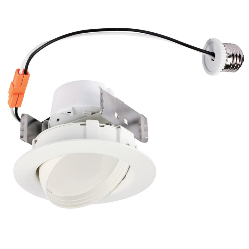 White Adjustable Aluminum LED Retrofit Recessed Lighting Kit