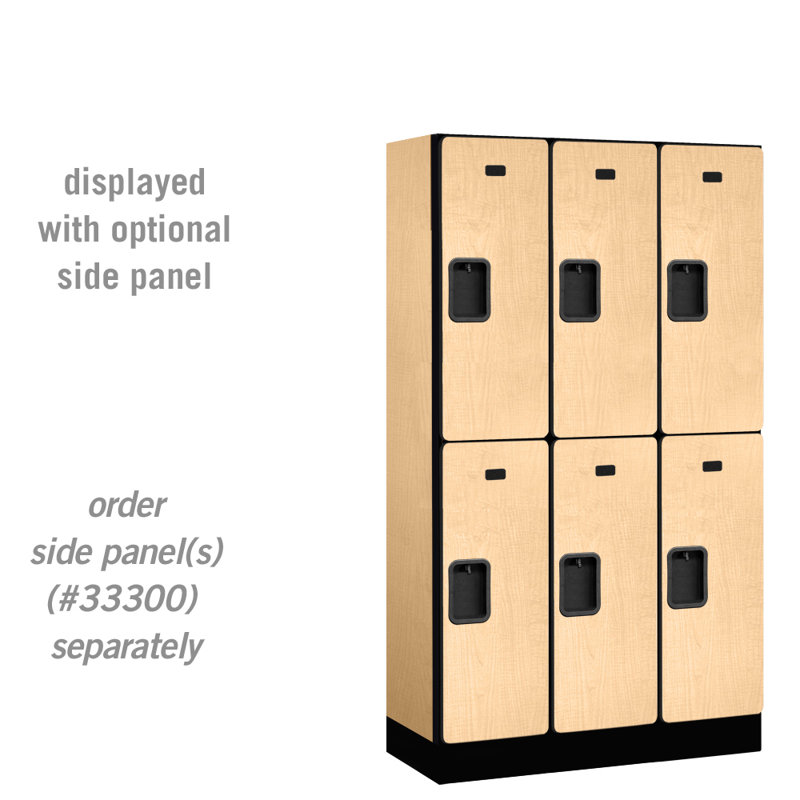 Maple Double Tier Lockable Wood Locker Unit