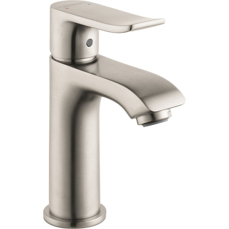 Brushed Nickel Modern Single Hole Bathroom Faucet
