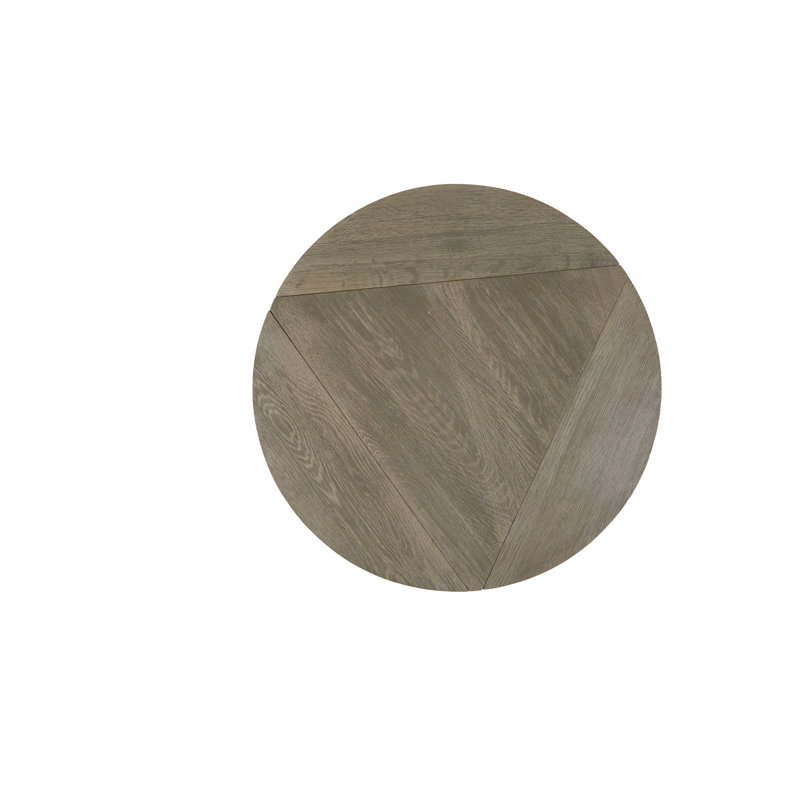 Odessa 30'' Gray Industrial Round Wood & Metal Side Table