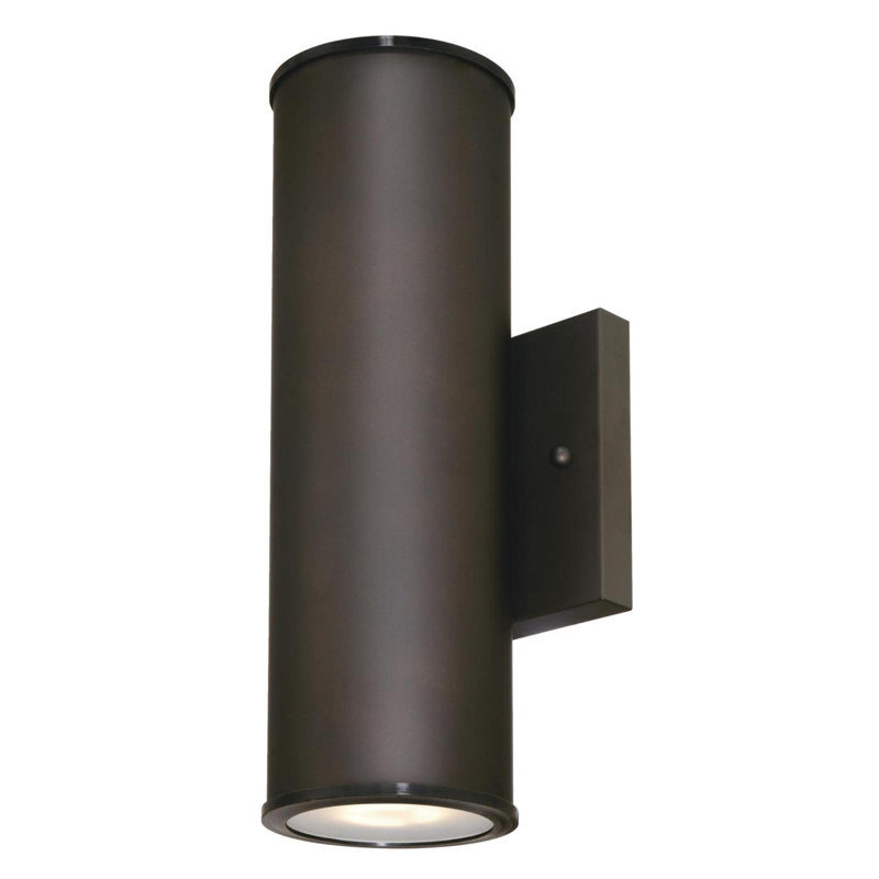 Oil Rubbed Bronze Cylinder Outdoor LED Wall Sconce
