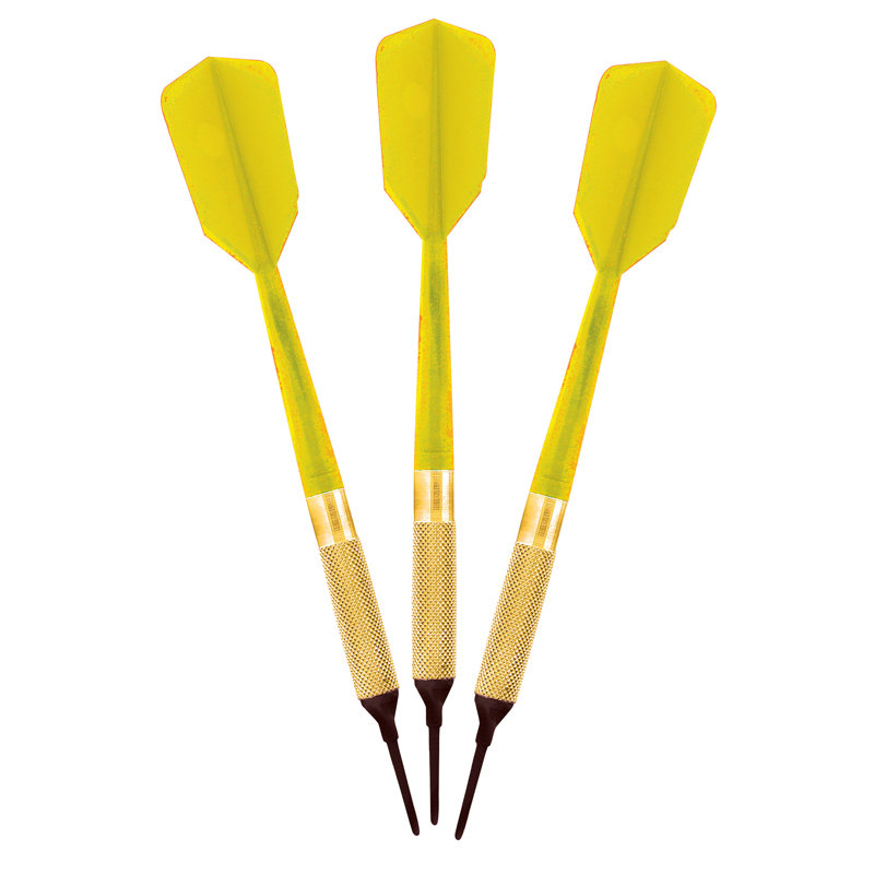 Yellow Brass Commercial Soft Tip Bar Darts Set