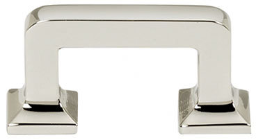 Polished Nickel Modern Bar Cabinet Pull with Mounting Hardware