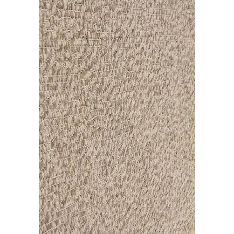 Handcrafted Geometric Beige Wool 8' x 10' Area Rug