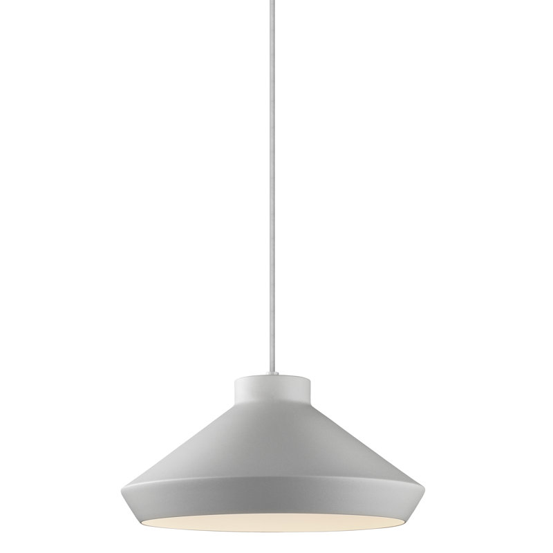 Satin White Aluminum 15" Modern Pendant Light