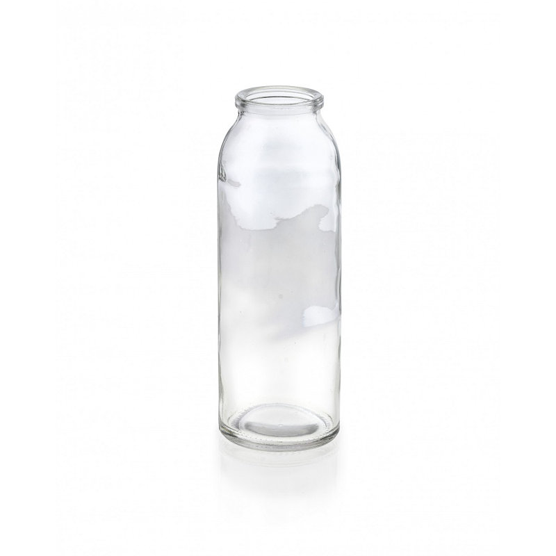 Serene Elegance Clear Glass Bud Vases, Set of 6 - Modern Home Accent