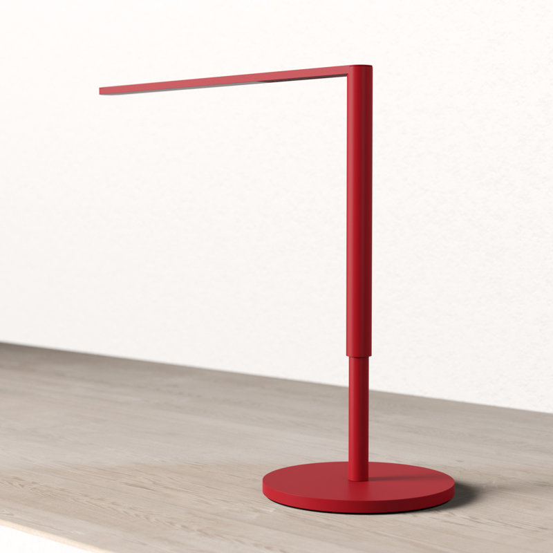 Matte Red Lady7 Cordless LED Desk Lamp with USB Port