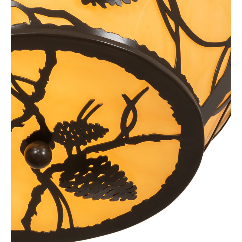 Bronze Globe 2-Light Indoor/Outdoor Flush Mount