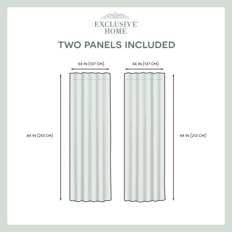 Dove Grey Geometric Print Light-Filtering Linen Blend Curtain Panel Pair