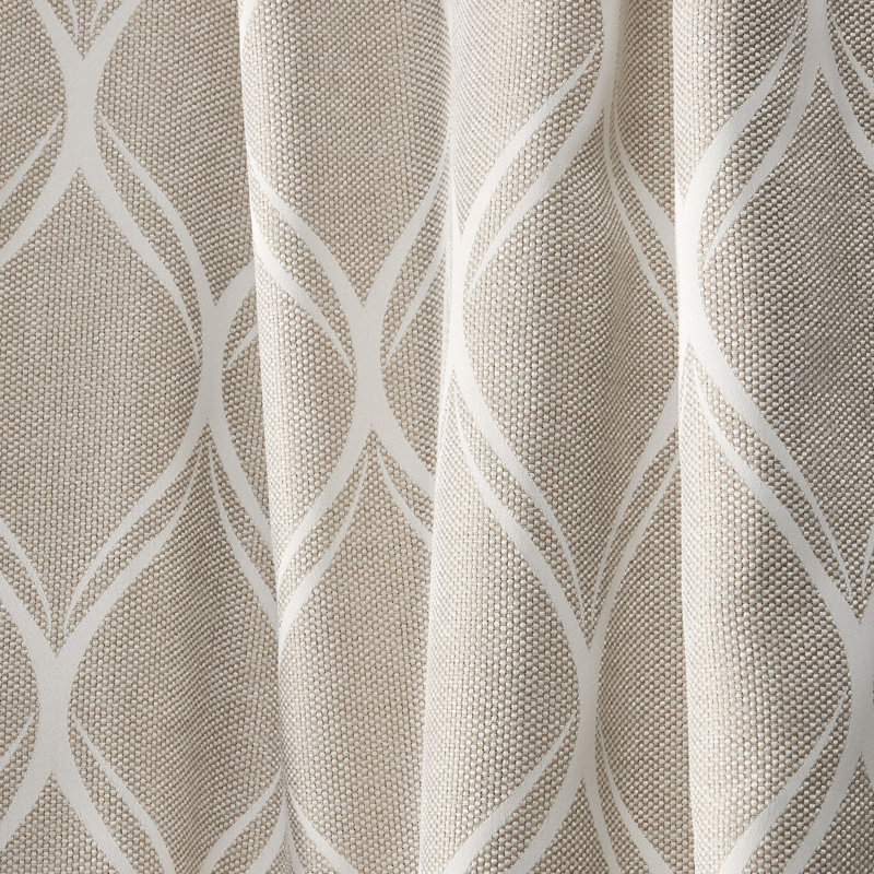 Linen Room Darkening Ogee Jacquard Curtain Panels, 52" x 96"