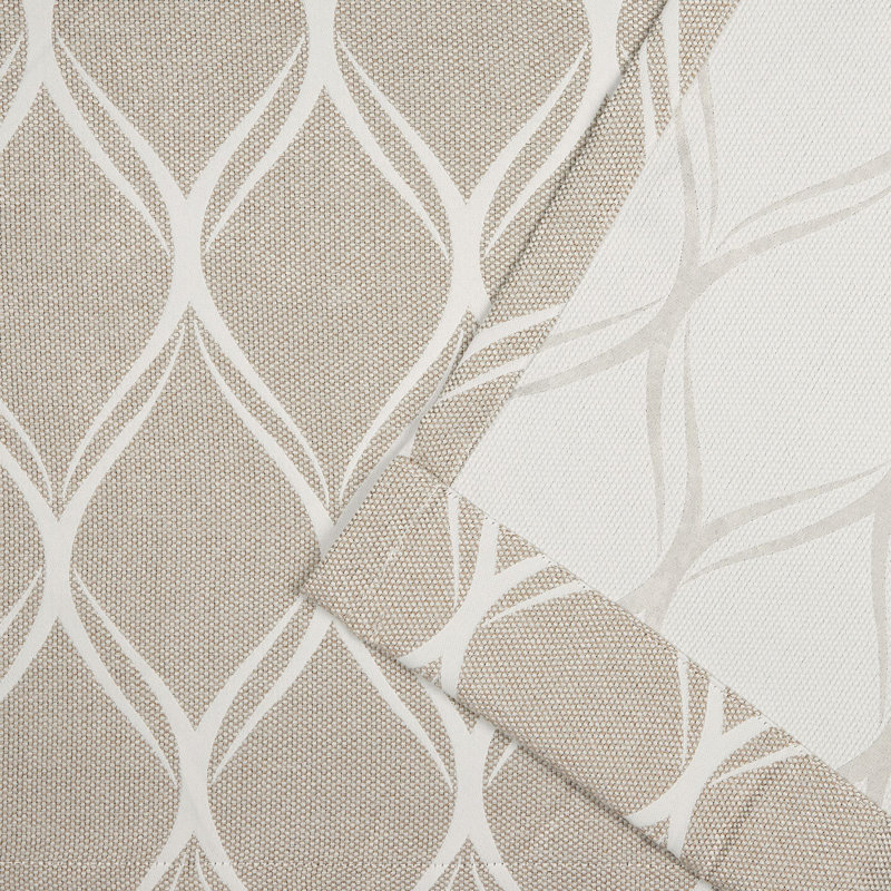 Linen Room Darkening Ogee Jacquard Curtain Panels, 52" x 96"