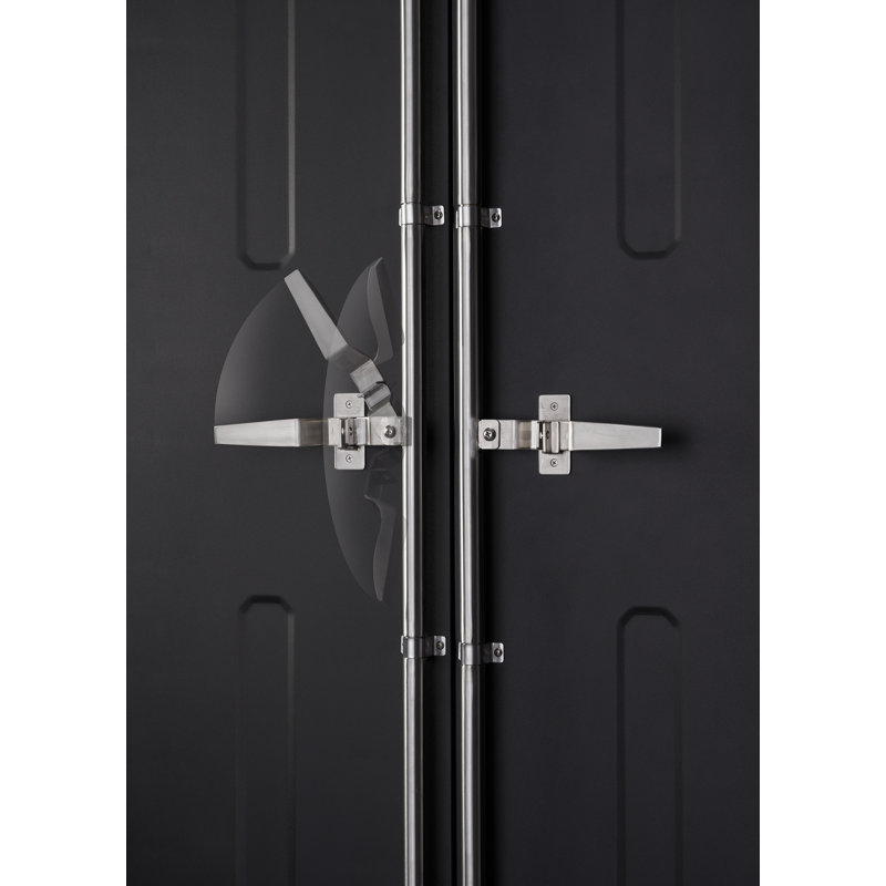 Black Industrial Lockable Cabinet Set with Adjustable Shelving