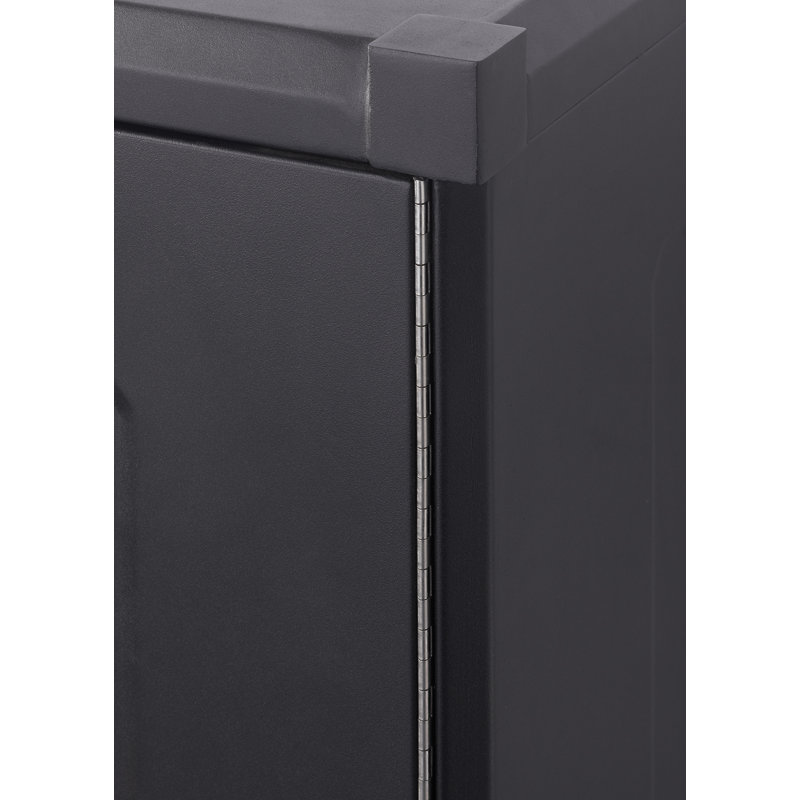Black Industrial Lockable Cabinet Set with Adjustable Shelving
