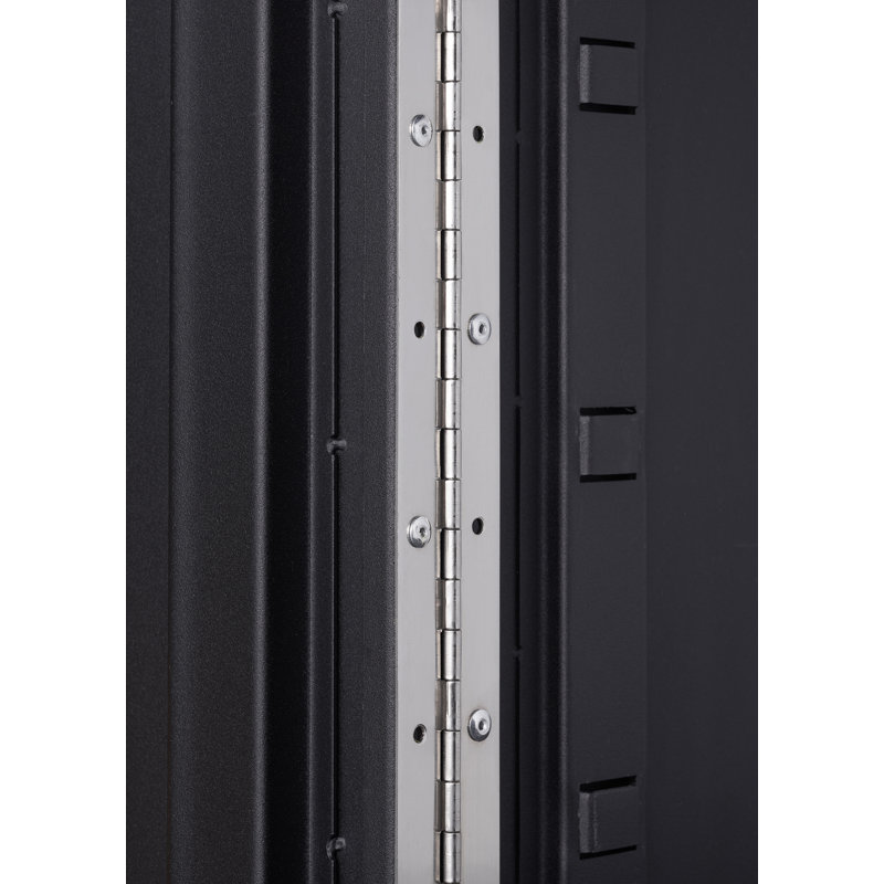 Black Industrial Lockable Cabinet Set with Adjustable Shelving