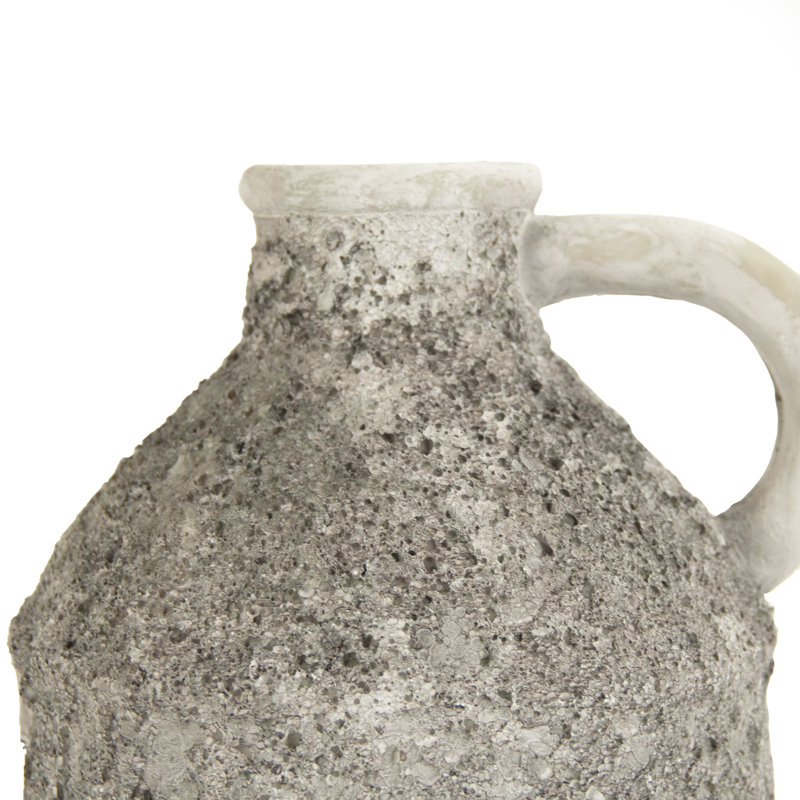 Large Grey Stone-Like Rustic Table Vase