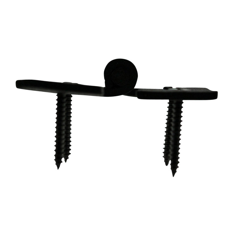 7" Black Wrought Iron H-Style Flush Gate Hinges