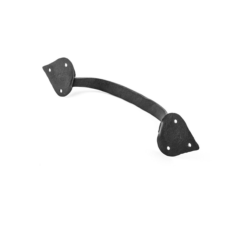 Black Wrought Iron Heart Tip Door Pull Handle