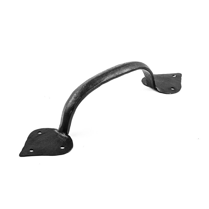 Black Wrought Iron Heart Tip Door Pull Handle