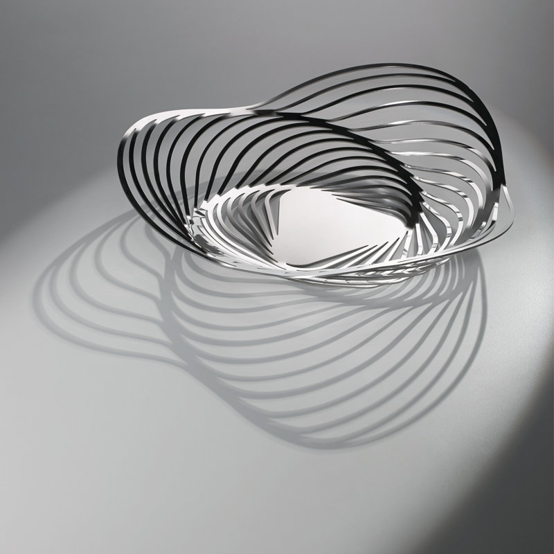 Large Stainless Steel Concentric Design Table Centerpiece