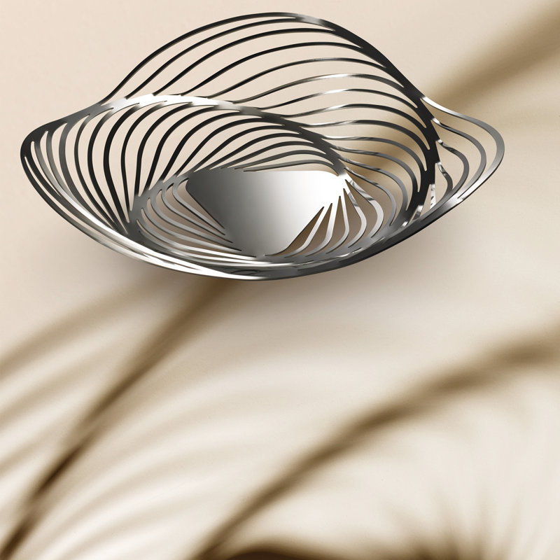 Large Stainless Steel Concentric Design Table Centerpiece
