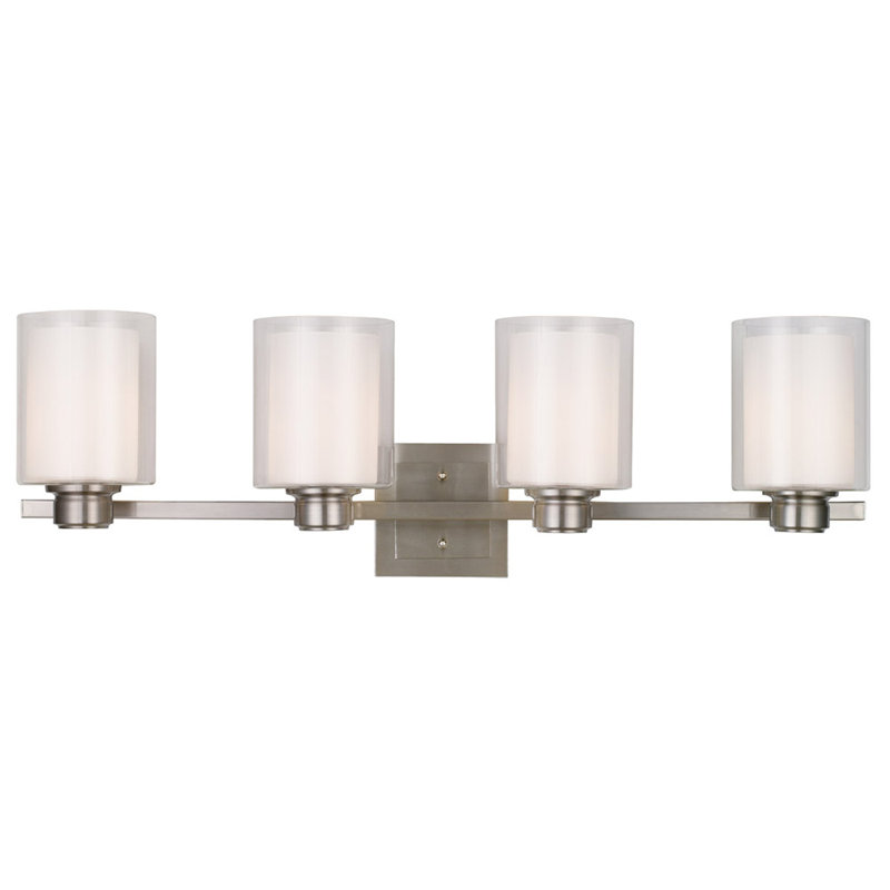 Oslo 34.6" Satin Nickel Energy Star 4-Light LED Vanity