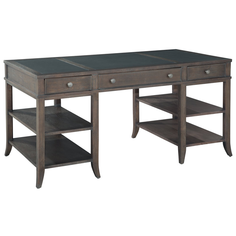 Davida Gray-Brown Executive Home Office Desk with Drawers