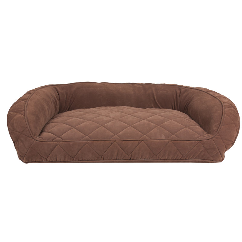 Medium Chocolate Orthopedic Quilted Microfiber Pet Bed