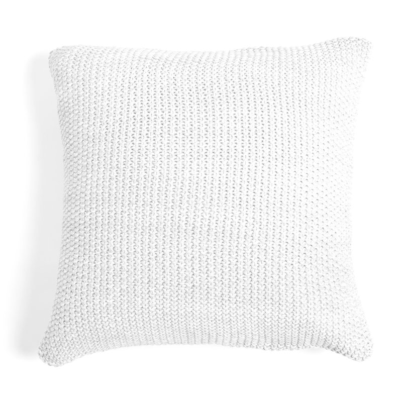 Charcoal Cotton Square Throw Pillow with Removable Insert
