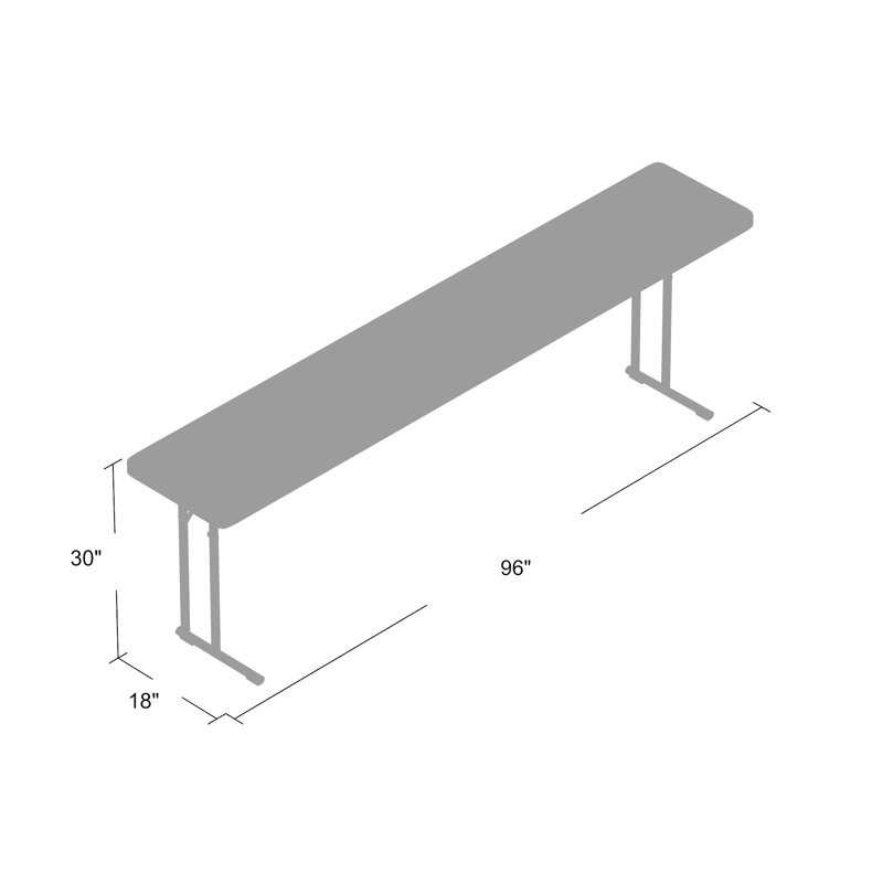 Speckled Gray 96" Lightweight Seminar Folding Table
