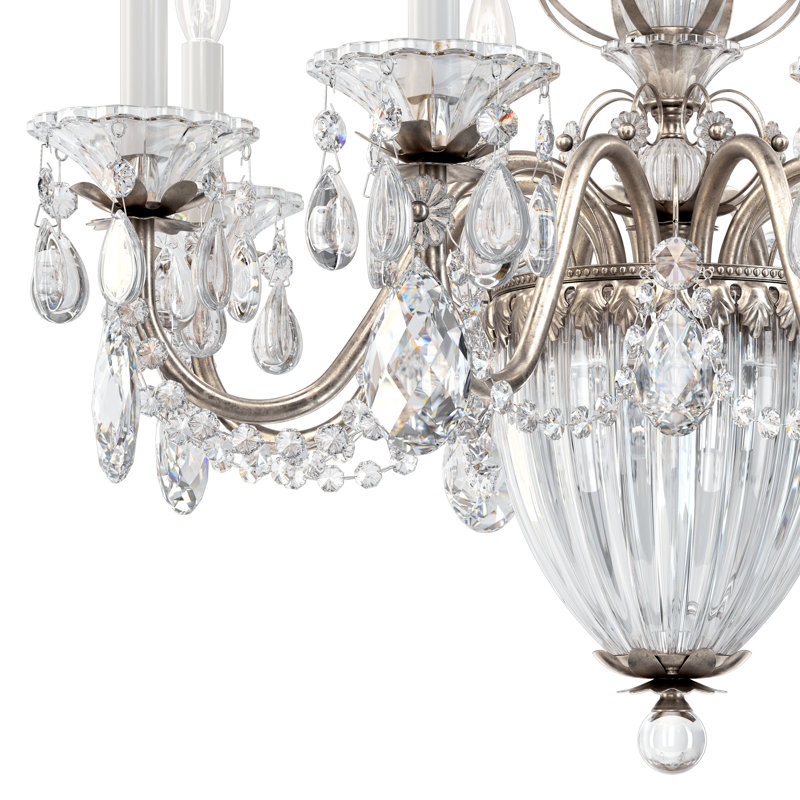 Bagatelle Antique Silver 11-Light Crystal Chandelier