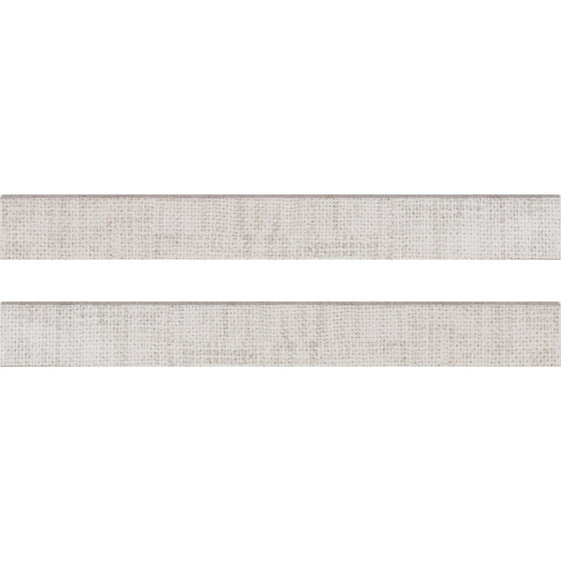 Ivory Matte Porcelain Bullnose Tile Trim, 24" x 3"