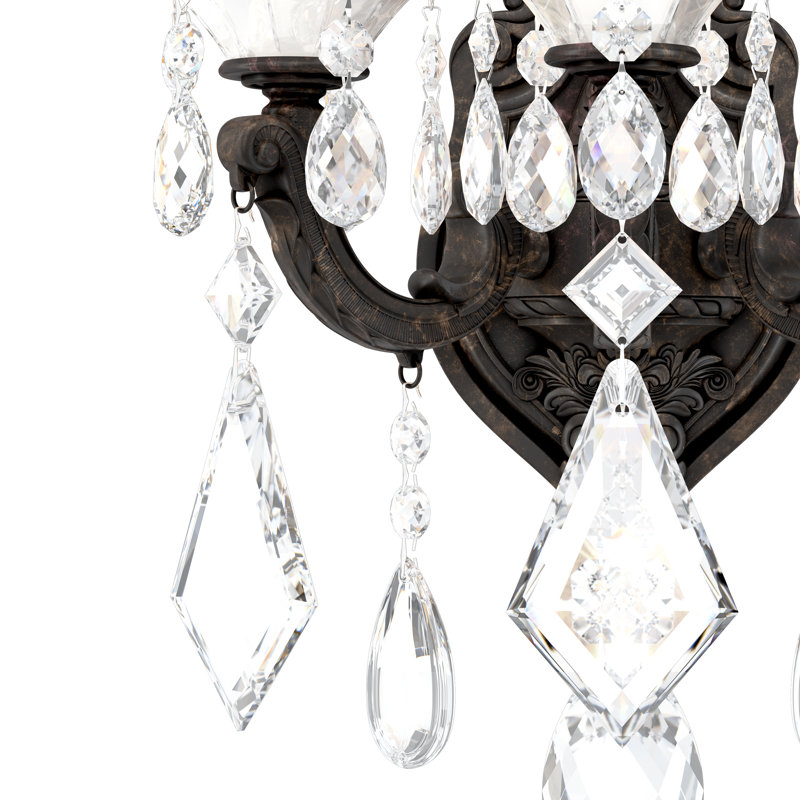 Heirloom Bronze 3-Light Crystal Heritage Sconce