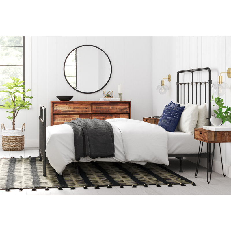 Umbra Hub 20" Industrial Black Rubber Round Wall Mirror