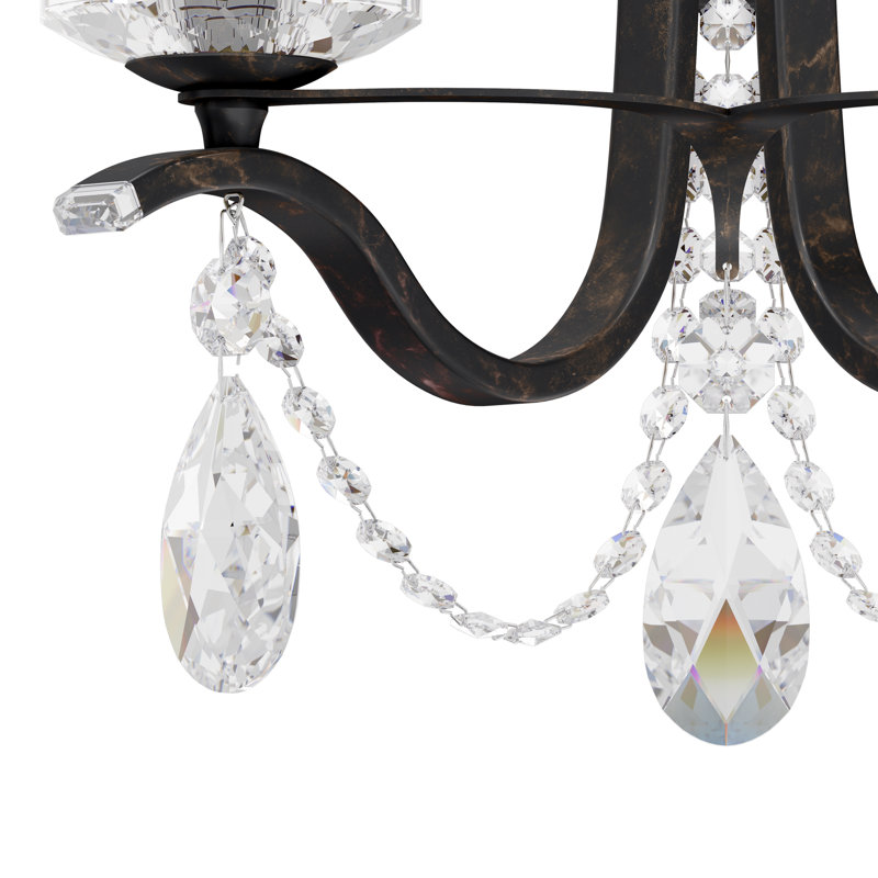 Heirloom Bronze Vesca 2-Light Wall Sconce with Clear Heritage Crystals