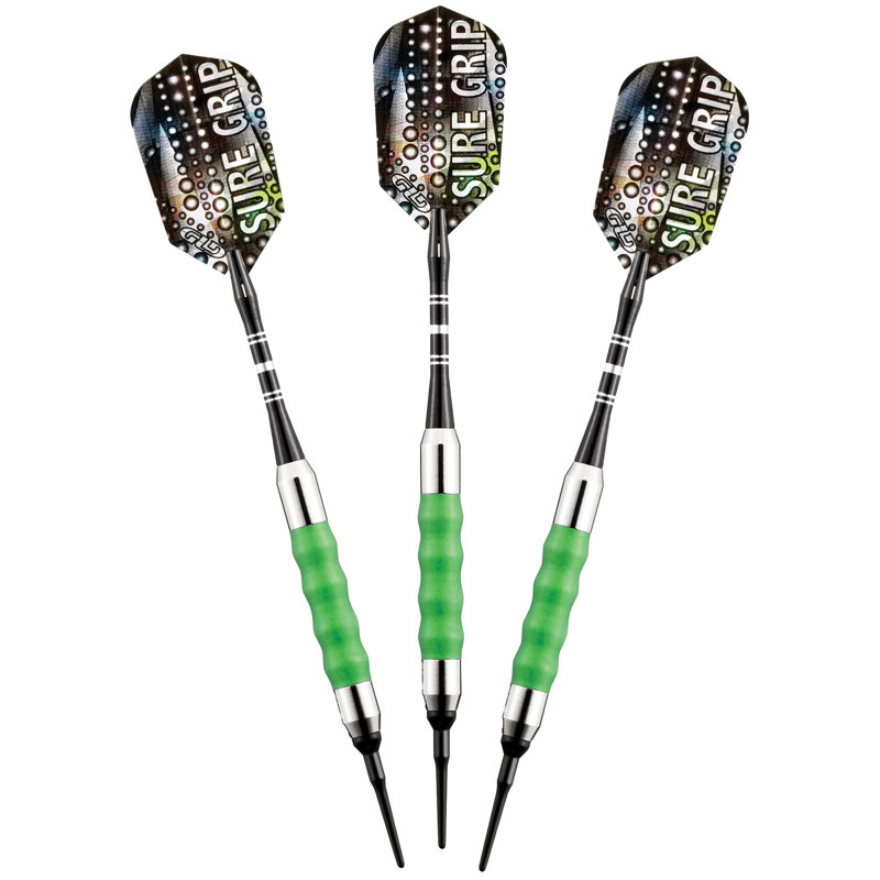 Viper Sure Grip Green Nickel Silver Soft Tip Darts Set