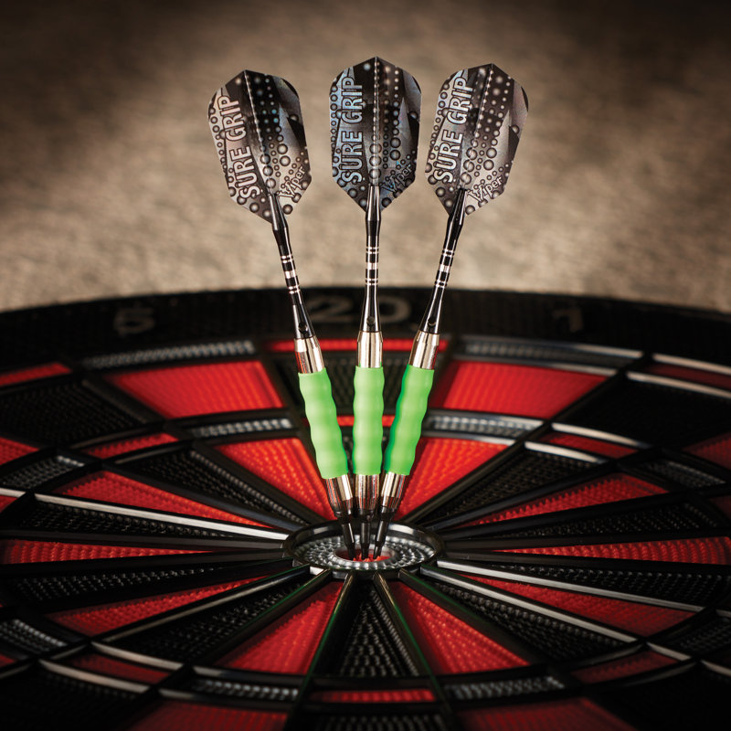 Viper Sure Grip Green Nickel Silver Soft Tip Darts Set