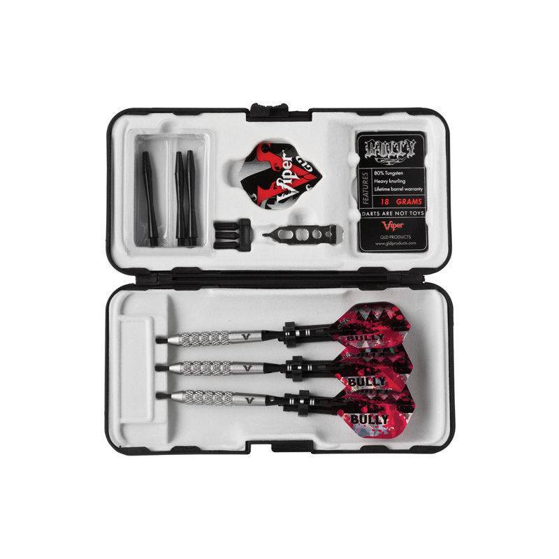 Viper Bully 24 Gram Silver Tungsten Steel Tip Darts Set