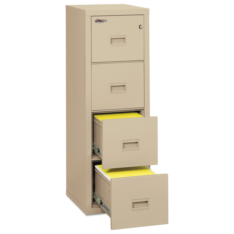 Parchment 4-Drawer Fire and Water Resistant File Cabinet