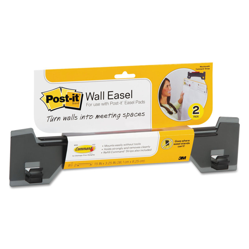 Smoke Gray Plastic Wall-Mounted Easel Hanger Set