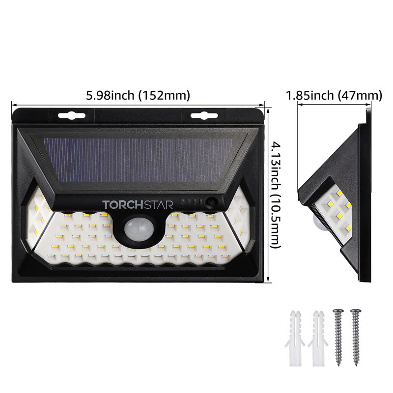 Modern White Solar Powered LED Outdoor Security Lights