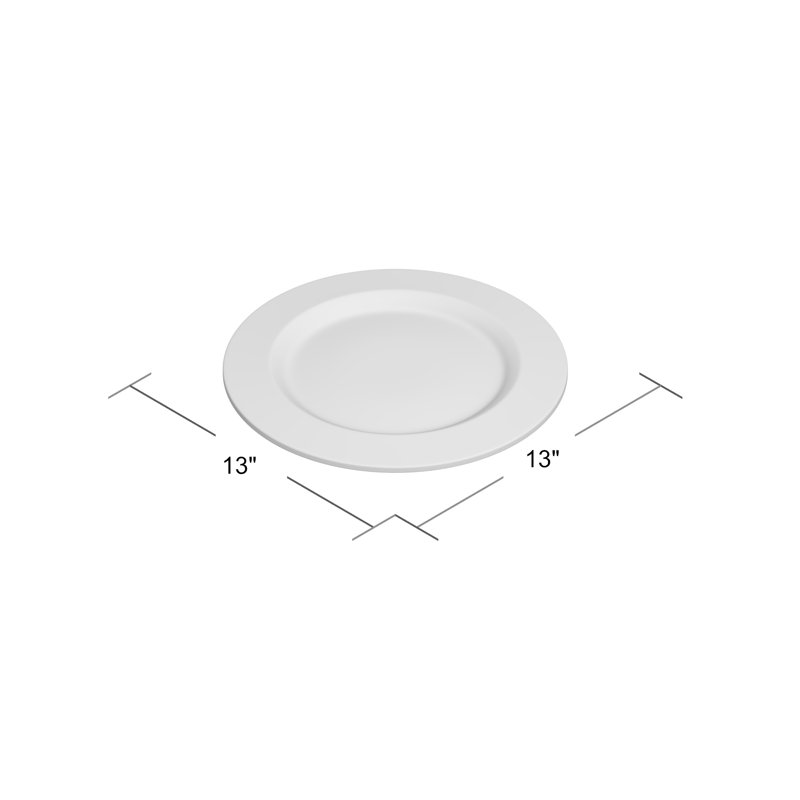 Galvanized Round Metal Charger Plate Set of 4