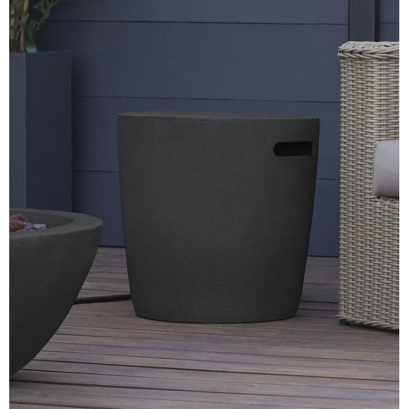 Shale Gray Concrete Propane Tank Cover with Handle