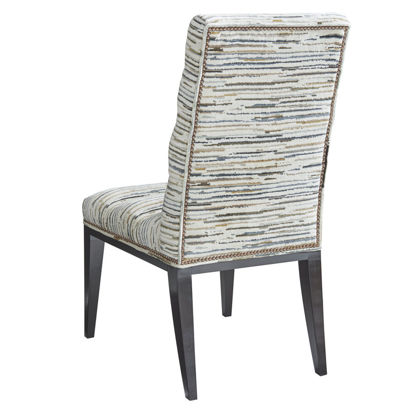 Norwalk Beige Leather Upholstered Dining Chair with Metal Legs