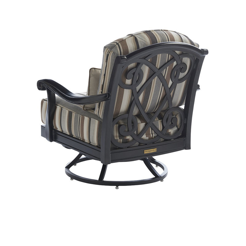 Contemporary Modern Swivel Dining Chair in Gray/Brown