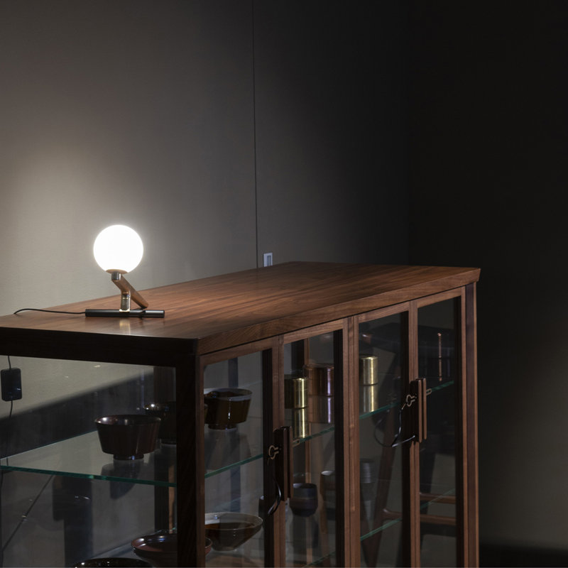 Elegant Swallow Perch 9cm White Glass & Brass LED Table Lamp