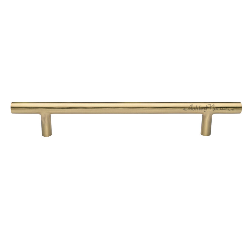 Modern 10.5" Brushed Brass Bar Cabinet Pull with Mounting Hardware