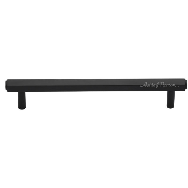 Flat Black Solid Brass 4" Modern Cabinet Bar Pull