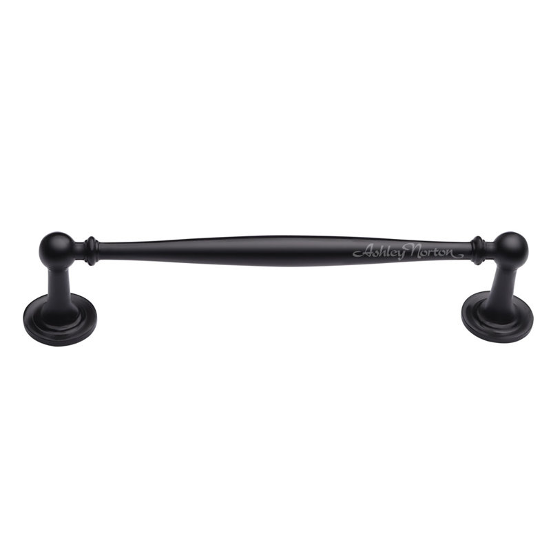 Flat Black Solid Brass Cabinet Bar Pull with Mounting Hardware