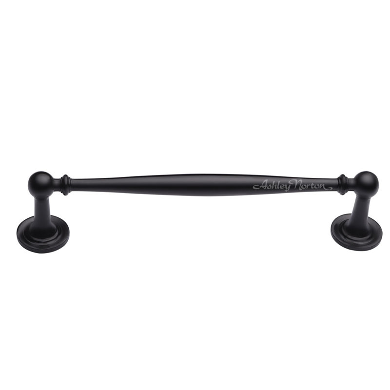 Flat Black Solid Brass Cabinet Bar Pull with Mounting Hardware