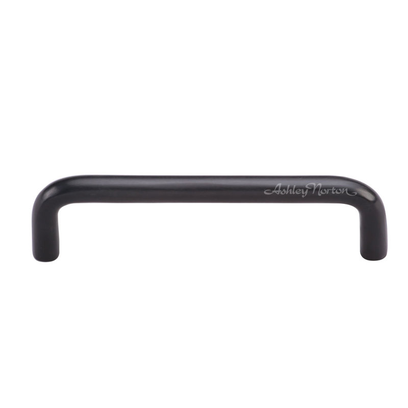 Flat Black Solid Brass 3.75" Cabinet Bar Pull with Mounting Hardware